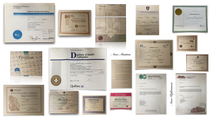 Diplômes|Attestation|Mention|Références|Certificat|Reconnaissance|Relevé Pro ULX